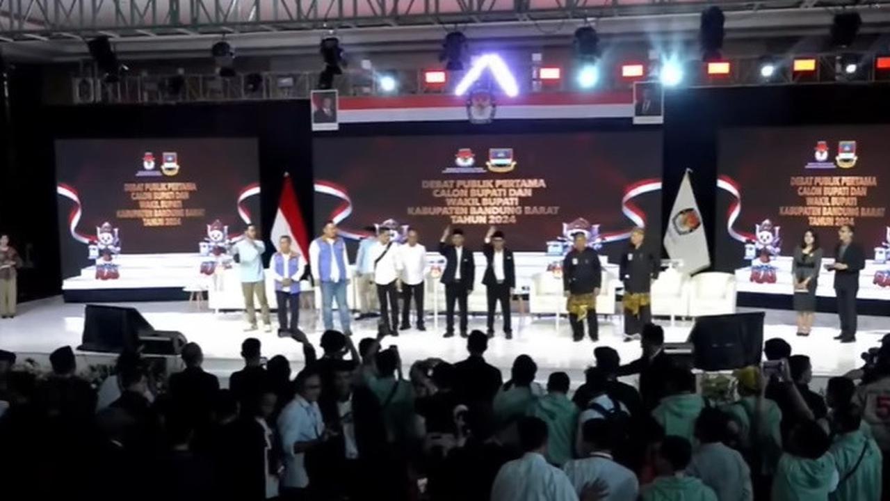 Bersaing di Pilbup Bandung Barat, 7 Potret Jeje Govinda, Hengky Kurniawan sampai Gilang Dirga di Momen Debat
