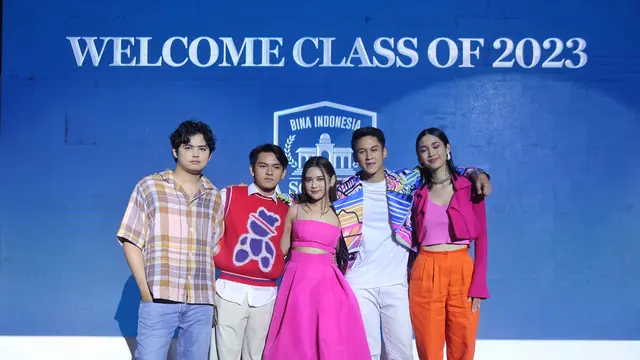 Bintang serial A+ Aliando, Rey Bong, Ziva Magnolya, Antonio Blanco Jr, dan  Nurra Datau dalam Press Event: Trailer A+ Watch Party, Jumat (19/5/2023). (Foto: Adrian Putra/Fimela)