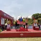 Pelari asal Kenya, Geofrey Kiprotich menjadi juara di Borobudur Marathon 2019 (Liputan6.com/Thomas)