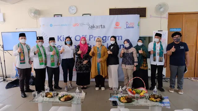 Tiza Mafira dalam kick-off Gerakan Guna Ulang Jakarta, Juli 2022. (Foto: Dok. Koleksi Pribadi)