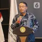 Dirjen Pengembangan Ekspor Nasional Kemendag Didi Sumedi memberi sambutan pada pembukaan TEI Digital Edition di Jakarta, Selasa (20/10/2021). Kegiatan pelatihan ekspor untuk pelaku usaha bersama Kemendag dan business matching bertujuan membantu UMKM ke pasar internasional. (Liputan6.com/HO/HIPMI)