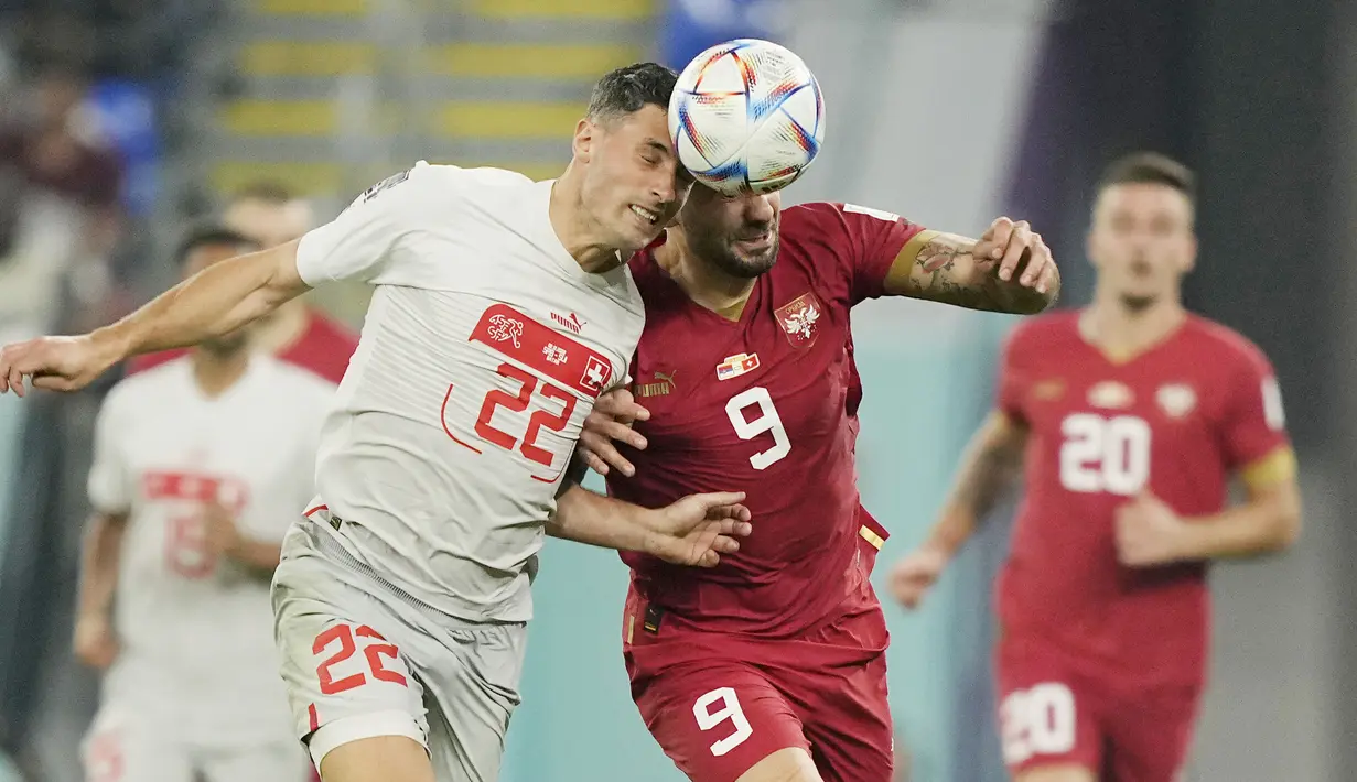 Kemenangan ini memastikan posisi Swiss sebagai runner-up Grup G. Mereka berhak melangkah ke babak 16 besar bersama Brasil yang jadi juara grup. (AP/Martin Meissner)