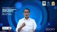 Menteri Perhubungan Budi Karya Sumadi meluncurkan portal kagamakarir.id dalam acara seminar bertajuk Kesiapan Ketenagakerjaan Indonesia Menghadapi Revolusi Industri 4.0. yang digelar secara daring, Sabtu (12/6/2021).