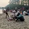 Kemarau Ubah Sungai Way Kanan Jadi 'Pantai' Dadakan