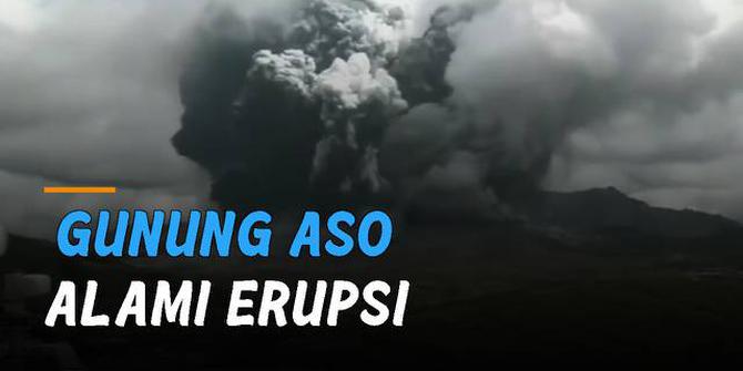 VIDEO: Detik-Detik Gunung Aso Alami Erupsi, Muntahkan Abu Vulkanik hingga 3.500 Meter
