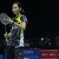 Hafiz Faizal/Gloria Emanuelle saat melawan Tontowi Ahmad/Lilyana Natsir pada semifinal Indonesia Open 2018 di Istora Senayan, Jakarta, (7/6/2018). Tontowi/Liliyana menang 21-18, 21-8. (Bola.com/Nick Hanoatubun)