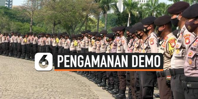 VIDEO: Demo RUU Cipta Kerja di Jakarta, Begini Kekuatan Tim Pengamanan