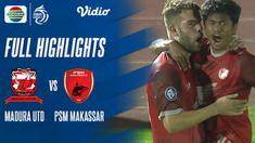 Berita Video highlights BRI Liga 1 2021/2022 pertandingan anatara Madura United melawan PSM Makassar, Minggu (12/9/2021) malam WIB.