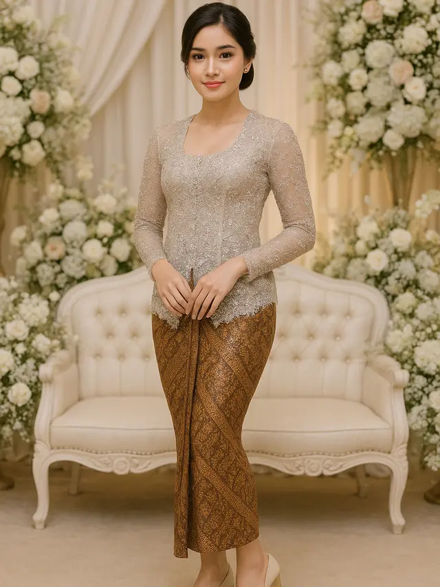 Padupadan Sandal dan Kebaya Batik untuk Hadiri Pesta Akad