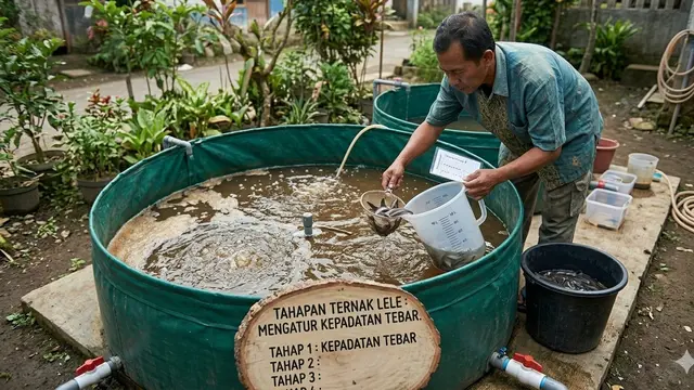 Mengatur Kepadatan Tebar (Foto: Gemini AI)