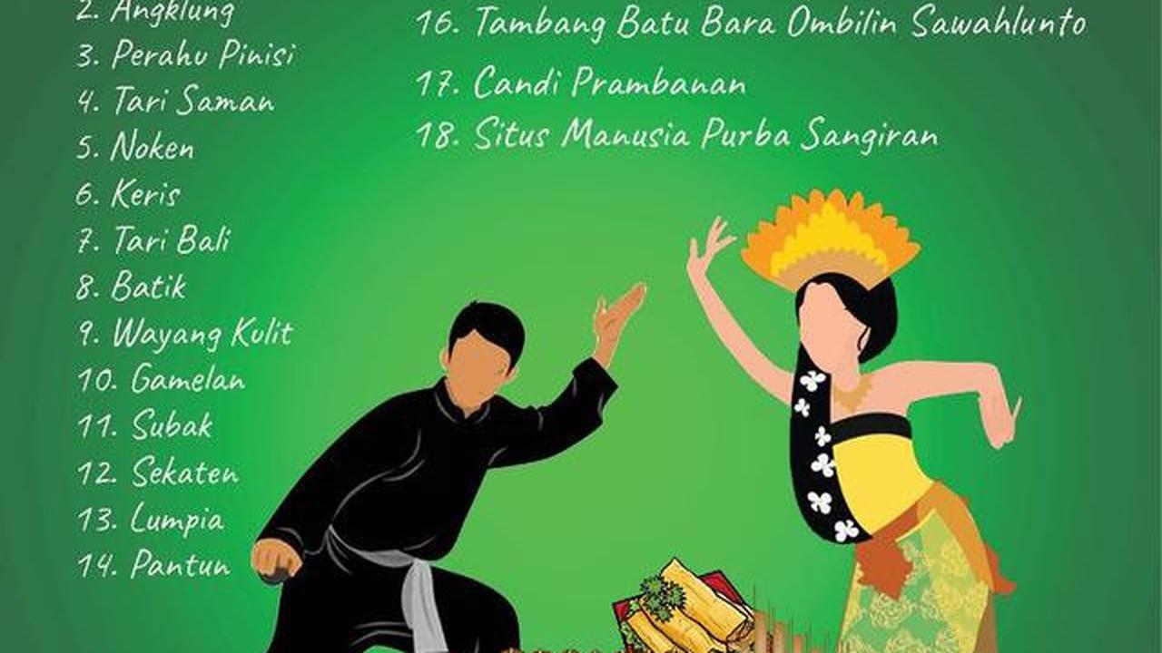 Infografis: Warisan Budaya Indonesia yang Sudah Diakui UNESCO
