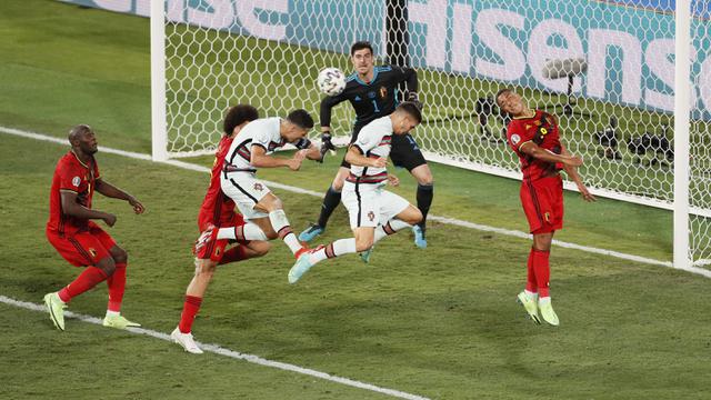 Foto Piala Eropa: Tekuk Lutut Juara Bertahan Portugal di Laga 16 Besar Euro 2020, Belgia Melenggang ke Perempatfinal