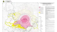 Tangkap layar peta kawasan rawan bencana Gunung Bur Ni Telong (Dok: PVMBG Badan Geologi)