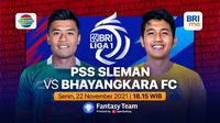 Jadwal pertandingan BRI Liga 1 : PSS Sleman vs Bhayangkara FC