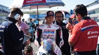 Veda Ega Pratama jelang balapan Moto3 Jerez 2026. (Honda Team Asia)