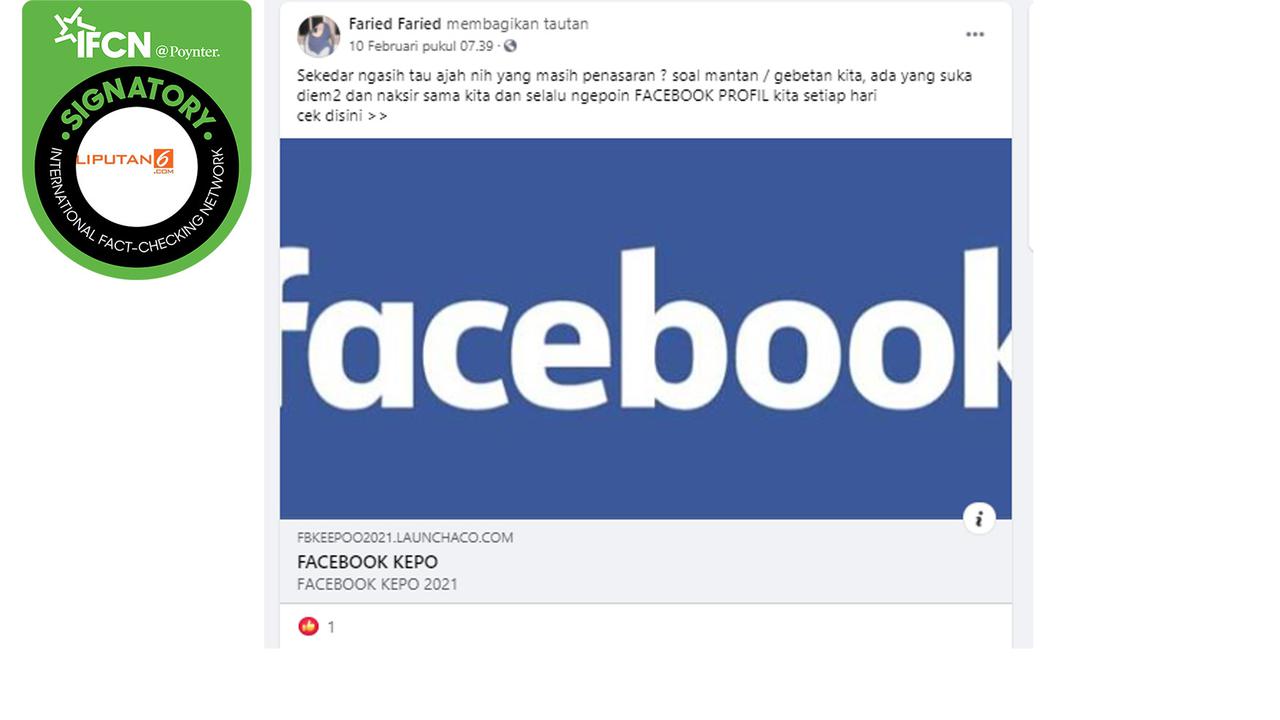 Klaim Tautan Ini Diklaim Bisa Ketahui Orang yang Melihat Facebook Anda