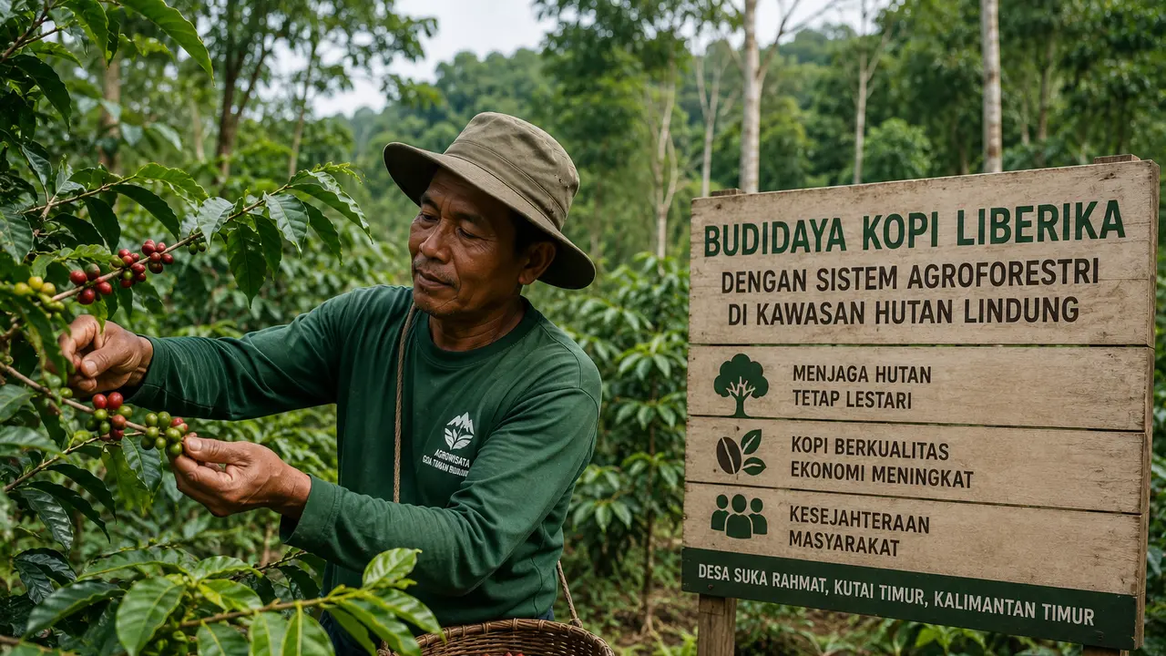 Budidaya Kopi Liberika di Hutan Lindung