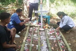 Makam bocah SD di NTT bunuh diri (Foto: Ola Keda)