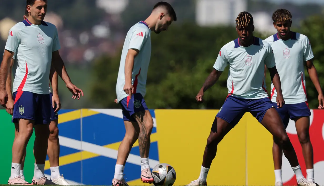 Pada Euro 2024 ini, Spanyol punya modal bagus untuk tampil percaya diri. (LLUIS GENE / AFP)