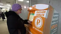 ATM untuk meminjam uang di Rusia (Foto: Bloomberg)