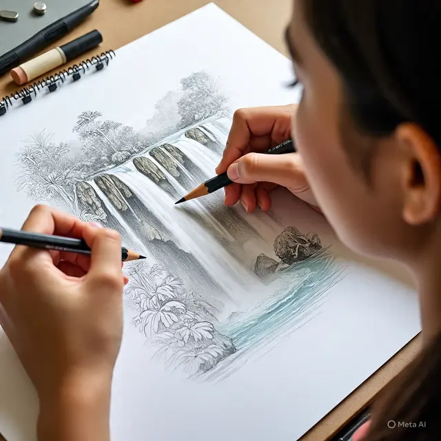 Cara Gambar Pemandangan yang Indah