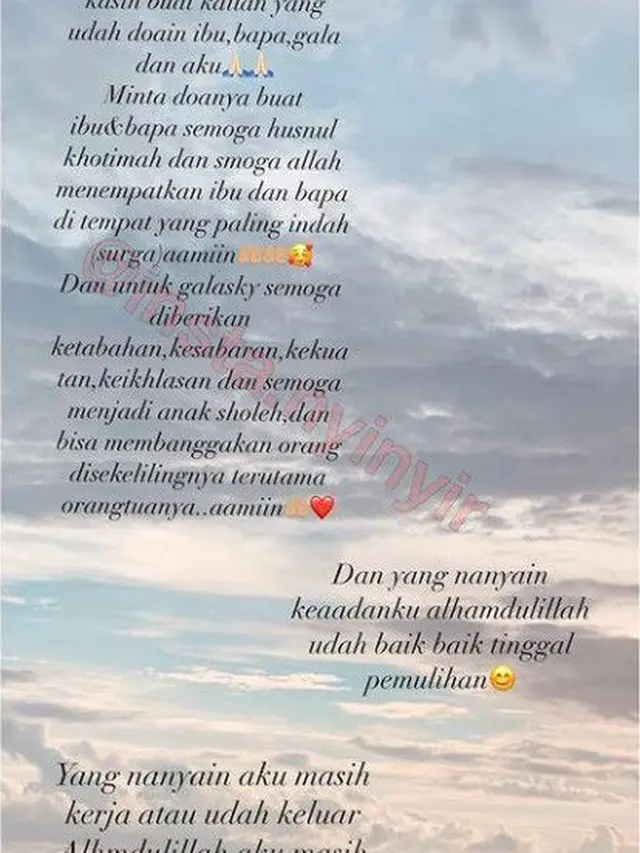 Unggahan Siska Lorensa