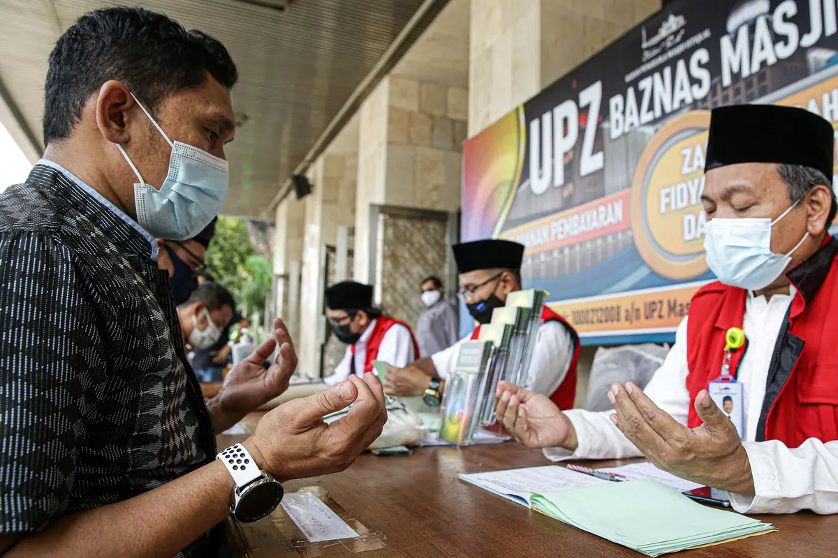 FOTO: Pembayaran Zakat Fitrah di Masjid Istiqlal Jakarta