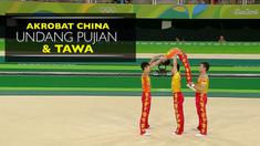 Video akrobat China mengundang pujian dan tawa di acara gala senam Olimpiade Rio 2016 pada Rabu (17/8).