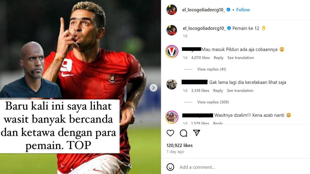 Deretan Artis Ikut Kesal dengan Wasit Pertandingan Bahrain vs Indonesia, Pak Muh: Tugas Dari Mana, Botak!