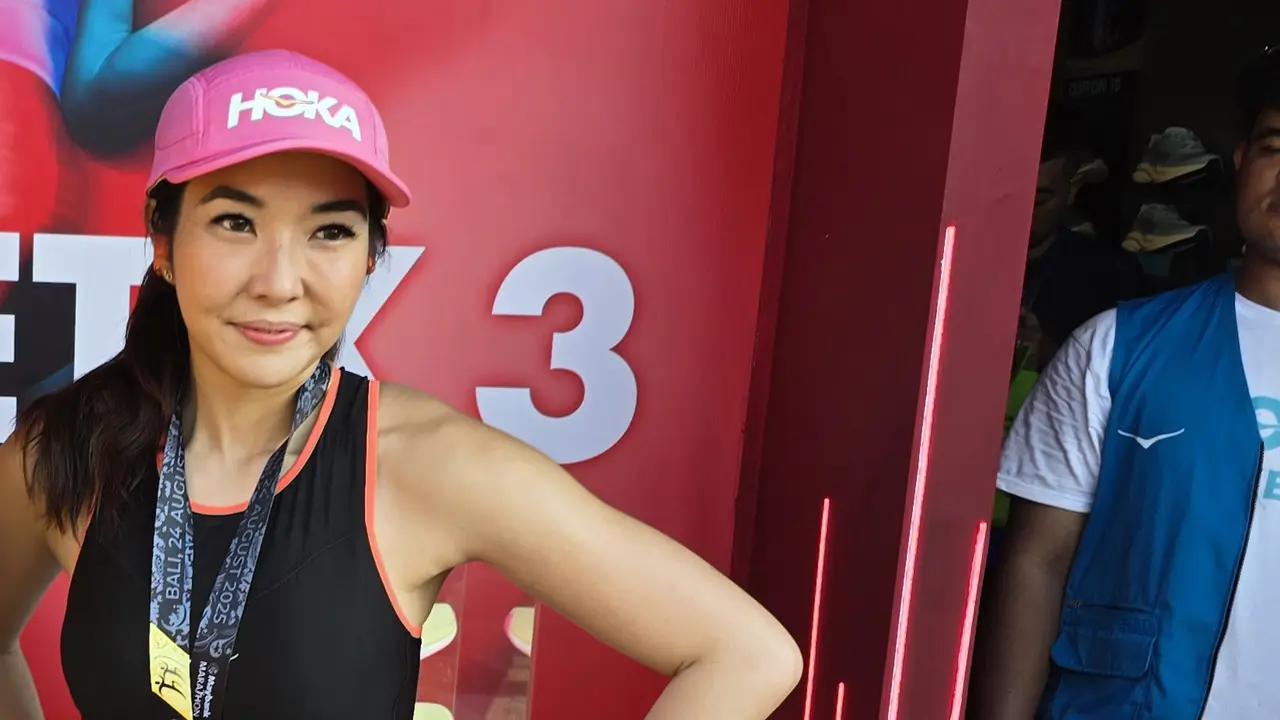 Giselle Anastasia saat Maybank Marathon 2025