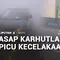 Jarak Pandang Terhalang Kabut Asap, Pemotor Terluka Usai Tabrak Belakang Truk