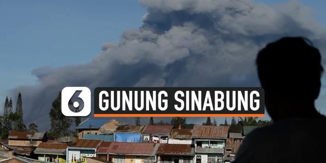 VIDEO: Lagi, Sinabung Semburkan Awan Panas Setinggi 1.000 Meter