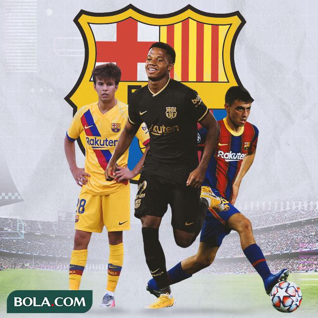 Barcelona - Riqui Puig, Ansu Fati, Pedri