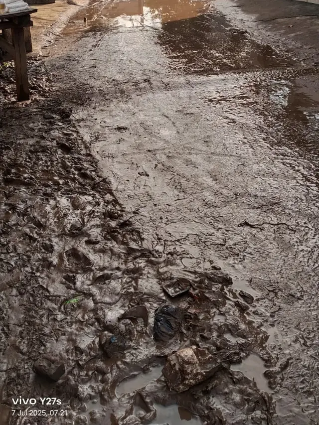 Banjir di Kabupaten Tangerang mulai surut pada Senin 7 Juli 2025.