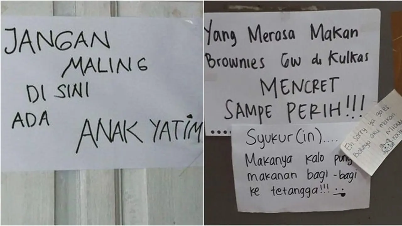 8 Potret Peringatan di Kos-kosan Ini Kocak, Penuh Drama