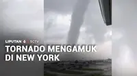 Puting beliung yang terbentuk di atas laut atau waterspout berubah menjadi tornado saat mencapai daratan di Atlantic Beach, New York, Amerika Serikat. Fenomena ini menyebabkan kerusakan di kawasan pesisir Long Island.
