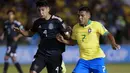 4. Gabriel Veron (Palmeiras) - Gabriel Veron menjadi pemain terbaik pada ajang Piala Dunia U-17 2019. Pemain berusia 17 tahun ini memiliki market value 25 juta euro. (AFP/Miguel Schincariol)