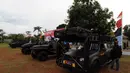 Sejumlah kendaraan taktis militer disertakan dalam Latihan Gabungan Gultor Tri Matra IX TA. 2014 di Halim Perdanakusuma Jakarta, Senin (1/12/2014). Latihan penanggulangan teror untuk memelihara kedaulatan NKRI. (Liputan6.com/Helmi Fithriansyah)