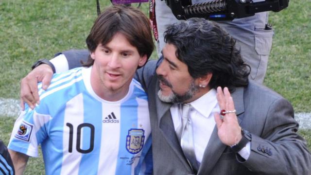 Lionel Messi dan Diego Maradona