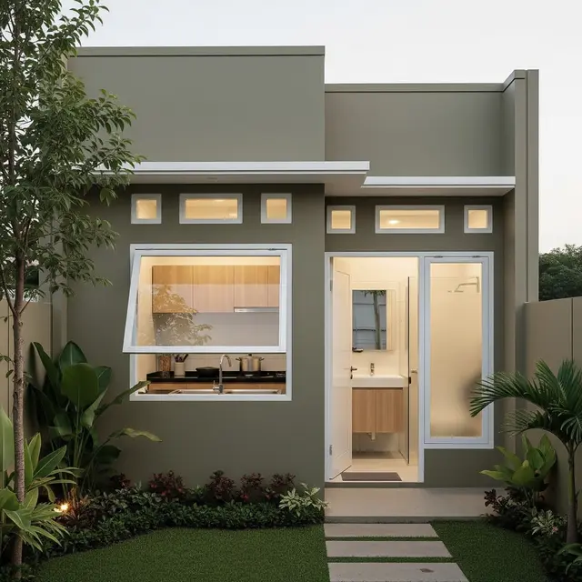 Desain Rumah dengan Jendela Jungkit