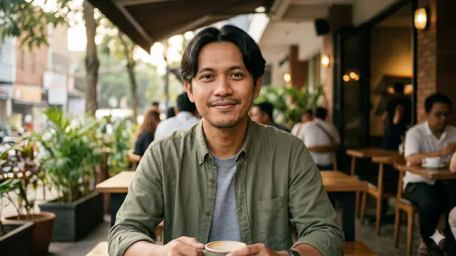 Model Rambut Belah Tengah Pendek Pria (Foto: Gemini AI)