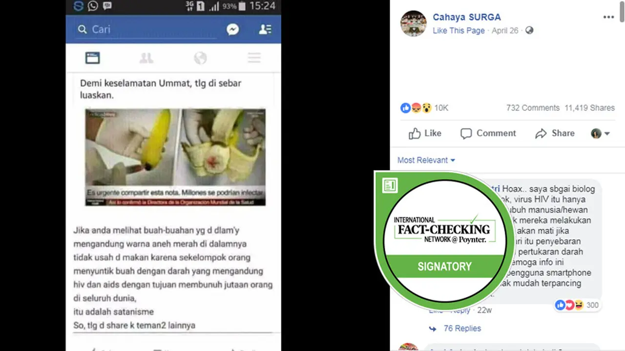 Cek Fakta - Pisang Mengandung Darah Terinfeksi HIV?