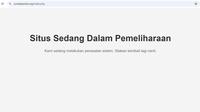 Situs resmi Rumah Pemilu, www.rumahpemilu.org diduga diretas sindikat judi online. Saat ini, situs tersebut masih dalam pemulihan. (Liputan6.com/Nafiysul Qodar)