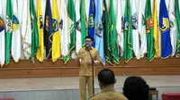 Mendagri Tjahjo Kumolo saat melantik Plt Gubernur Aceh (Liputan6.com/Lizsa Egeham)