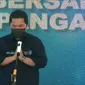 Menteri BUMN Erick Thohir dalam Launching Bersama Produk Warung Pangan, Kamis (16/9/2021).