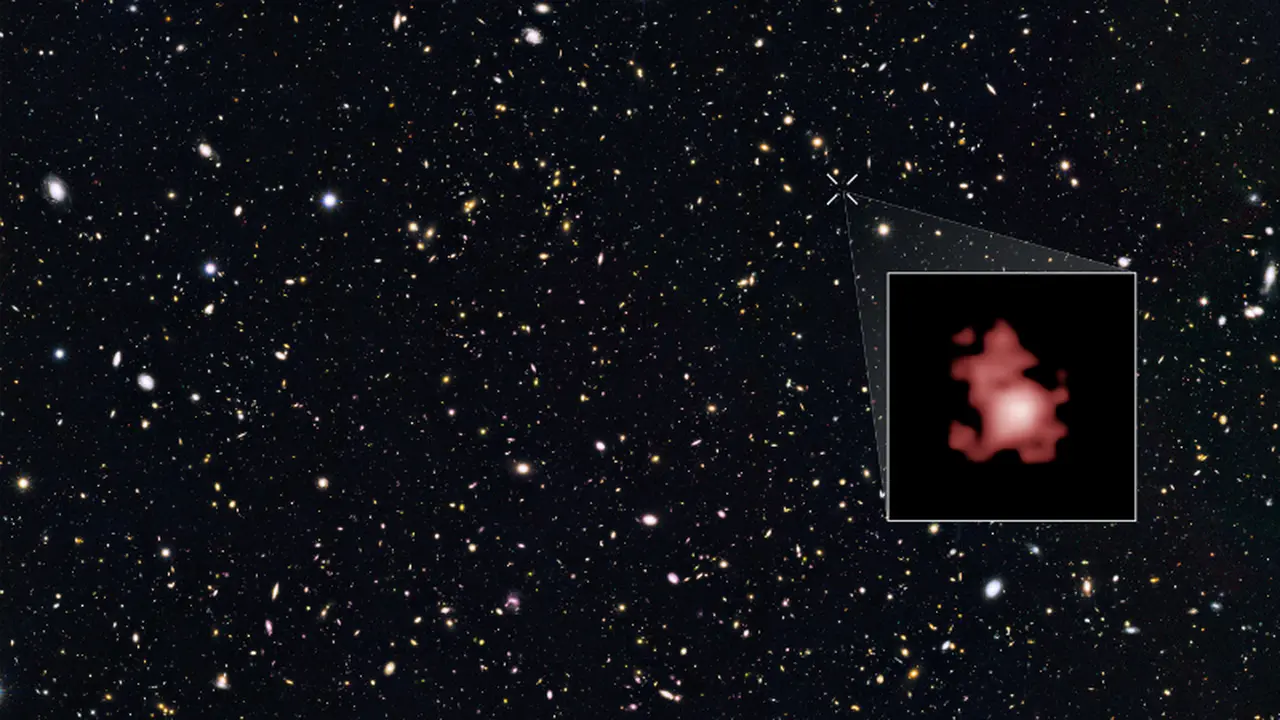 Galaksi GN-z11 yang diklaim menjadi galaksi terjauh dari Bumi pada saat ini (Foto: NASA).