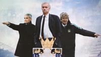Premier League - Claudio Ranieri, Jose Mourinho, Manuel Pellegrini (Bola.com/Adreanus Titus)