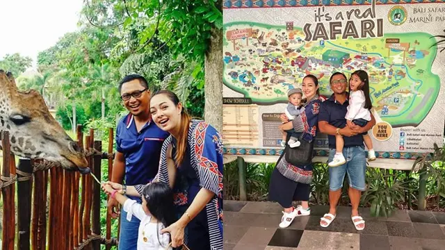 Reisa Broto Asmoro dan suami mengajak sang buah hati untuk mengenal binatang.