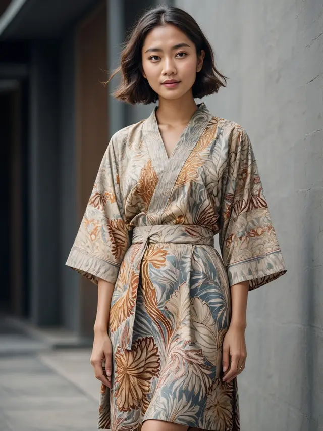 Dress Batik Kimono Batik Outerwear Urban Chic