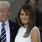 Donald Trump dan Melania Trump pada hari pertama KTT G20 yang diselenggarakan di Hamburg, Jerman (7/7/2017). (AP Photo/Markus Schreiber)